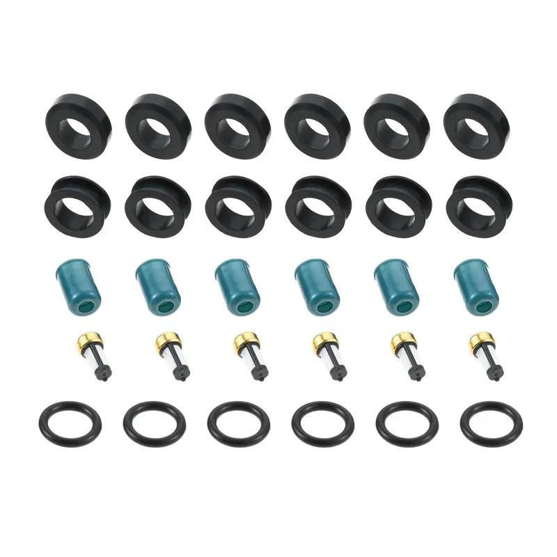 6 Sets Rubber Car Fuel Injector Repair Seal Repair Rebuild Kit for Toyota Truck 4 Runner 3VZE 3.0L 1988-1995 Replaces 4-319,4319