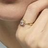 Bague - LUXENTER - Mezay - Argent sterling 925 - Zircone multicolore - Or jaune 18 carats