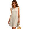 Summer Dresses Loose V Neck Sleeveless Sundresses Swimsuit Coverup With Pockets