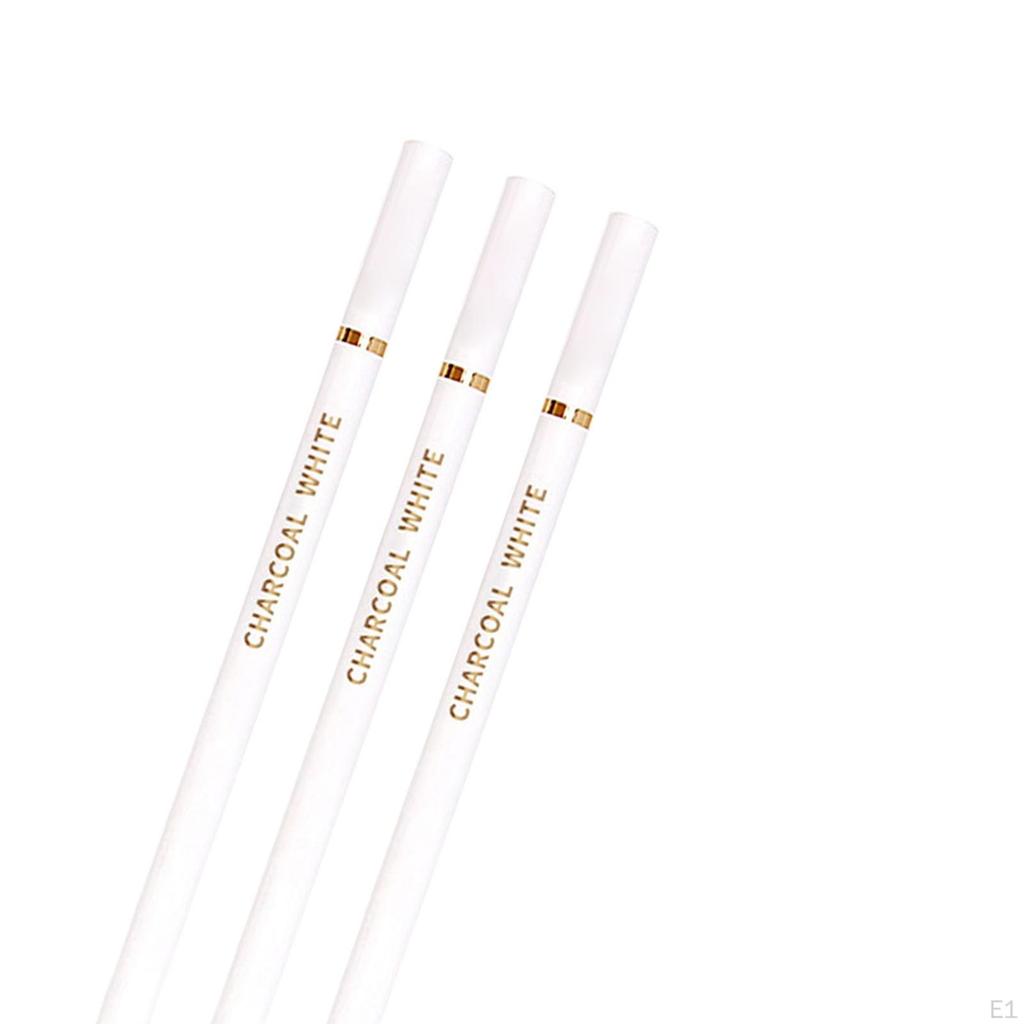 3 kusy Uhlové tužky Potřeby pro umělecké malby 4 mm Jasná pera na skicování Zvýraznění skici
