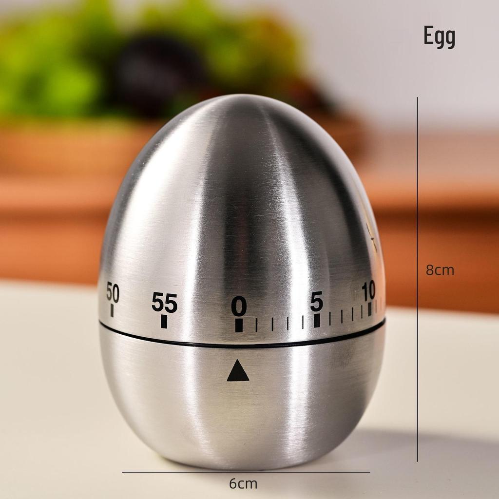 Stainless Steel Mechanical Kitchen & Study Timer - No Battery Required