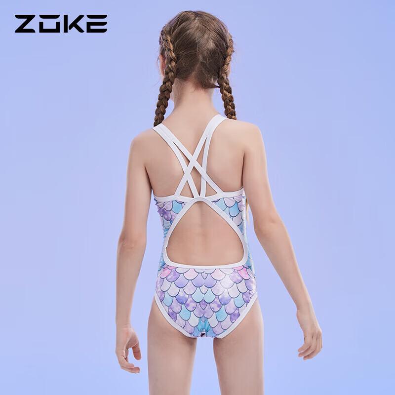 ZOKE Einteiler Sport-Rennbadeanzug für Mädchen