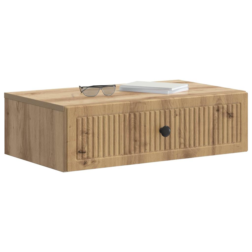 Wall Mounted Side Table Artisan Oak 59 x 34.5 x 17 cm