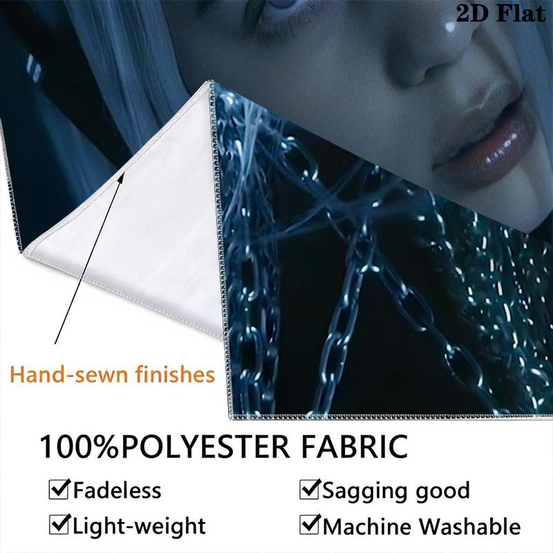 Billie Eilish Wall Tapestry Aesthetic Wall Hanging Printed Fabric Blanket Decorative Tapestries for Bedroom Living Room Home Decor