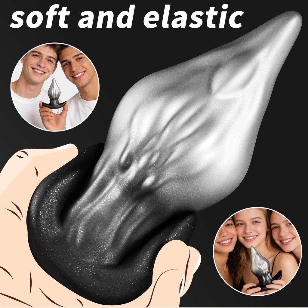 New Unique-Shaped Anal Plug – Large-Head Anal Dilator & Masturbator – Silicone Adult Sex Toy