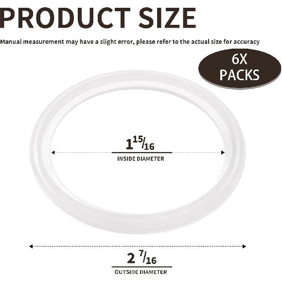 Replacement Gaskets Compatible with Thermos Stainless King Food Jar 16 and 24 Ounce, Silicone Seals Ring Ensures Containers a Leak-Proof Seal,