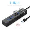 Type-C to RJ45 Gigabit Ethernet USB 3.0 Hub Splitter for Digital Accessories