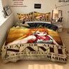 Nami Pattern Bedding Quilt Set Quilt Cover Pillowcase Home Birthday Gift(1 * Duvet Cover + 2 * Pillowcase, Without Core)
