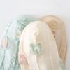 Women's Spring and Summer Light Short Socks, Cream-colored Small Flower Cotton Socks, and Women's Short Invisible Socks with Shallow Openings