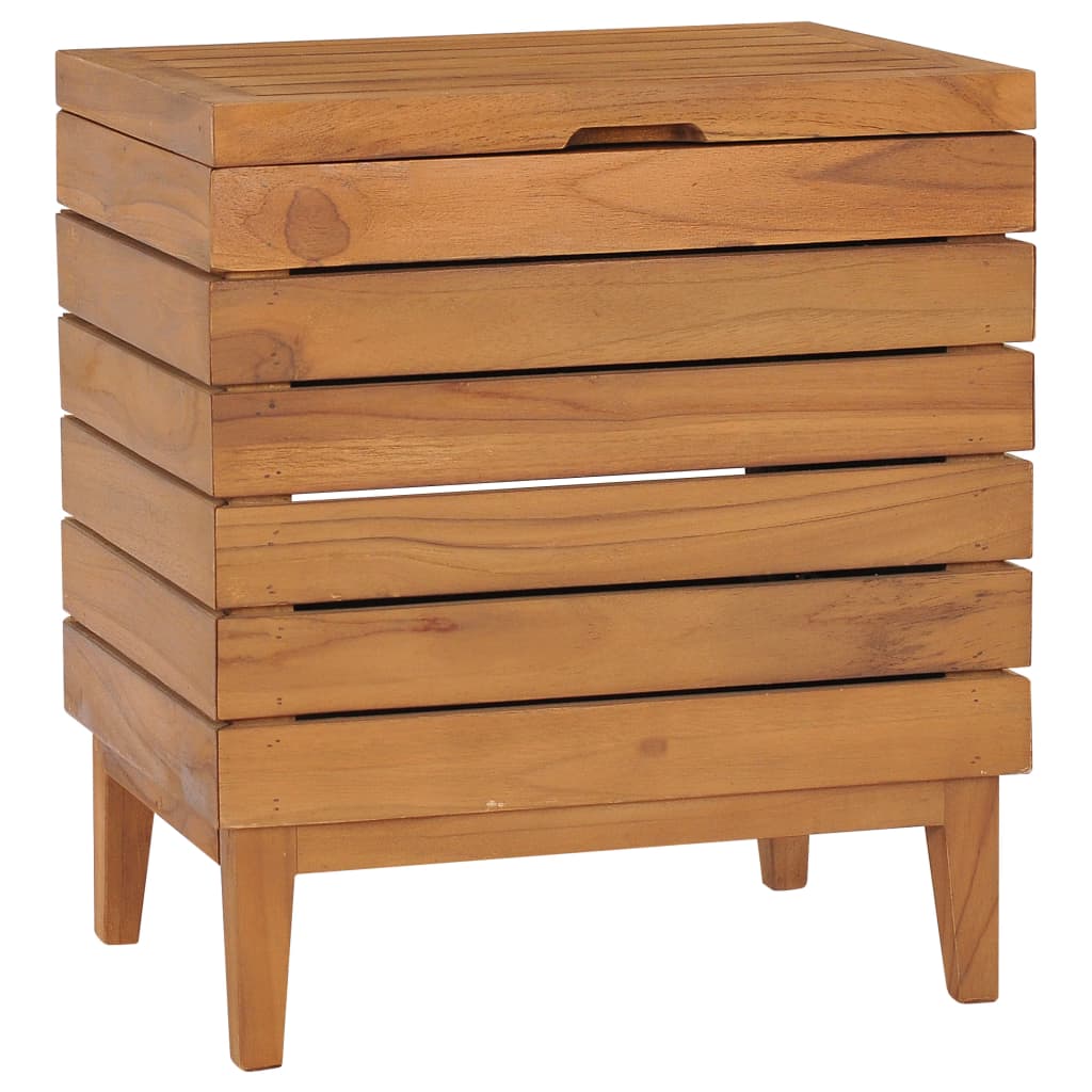 Laundry Basket 40*30*45 Cm Solid Teak Wood