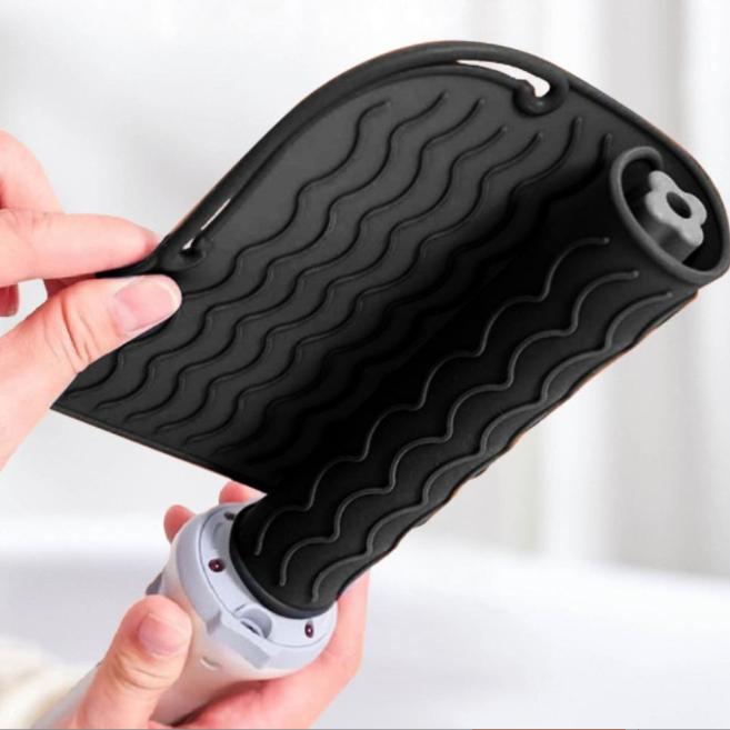 Tappetino in Silicone Resistente al Calore per Strumenti per lo Styling dei Capelli, Pad per Arricciacapelli e Piastre, Tappetino Termico Portatile per Styling