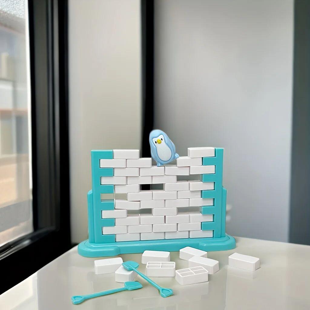 Non-Toxic Penguin Wall-Breaking Building Blocks Children Educational Thinking Training Toys Parent-Child Two-Person Interactive Fun Games