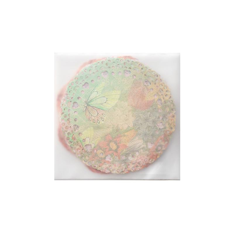 Yan Ji Dreamy Lace Hollow-Out Paper Journal for DIY Collage Decoration.