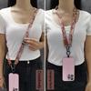 Retro Pattern Crossbody Cell Phone Lanyard Adjustable Hanging Neck Mobile Phone Strap Lanyard Pendant With Universal Card Gasket