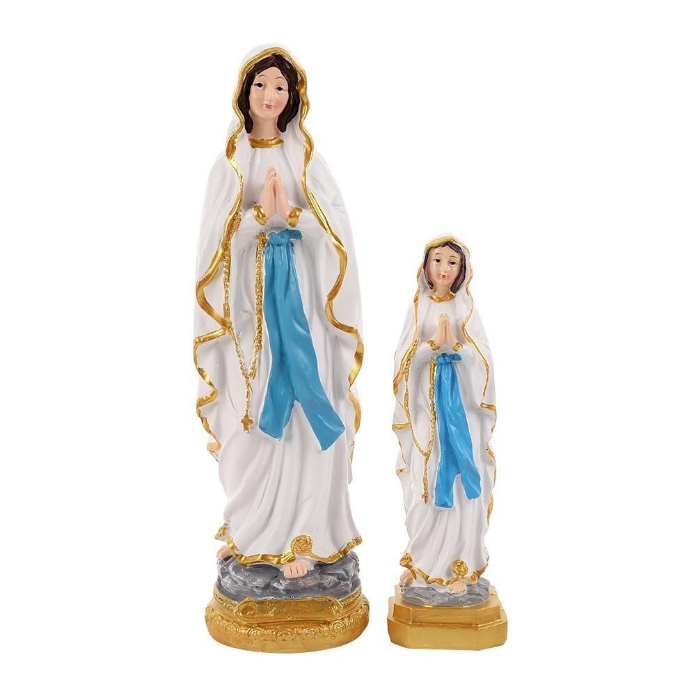 New Resin Virgin Mary Statue Handmade Crafts Gift Blessed Virgin Mother Mary Sculpture Catholic Mary Sculpture Home Decor