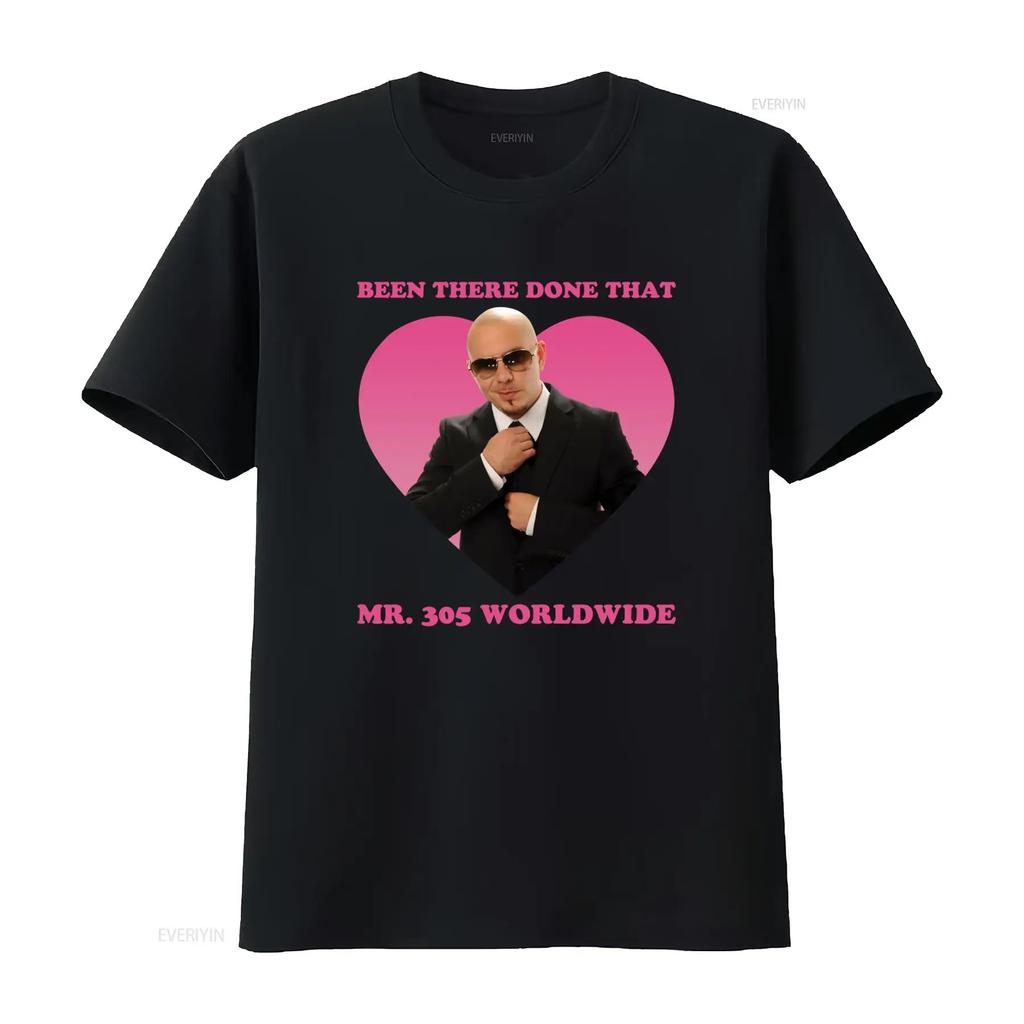 Been There Done That Mr 305 Worldwide Pitbull T Shirt vintage Washed homme Stylish Breathable Top For Everyday Wear Versatile