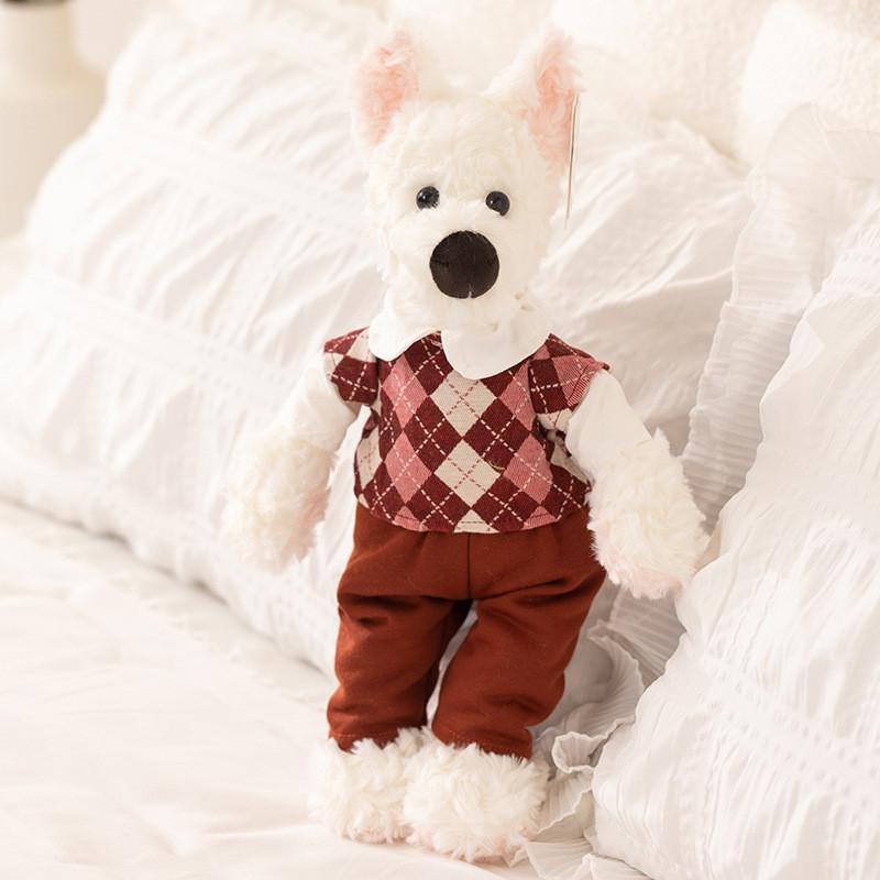 Animal Plush Dog Doll With Clothing Design For Kids Gift