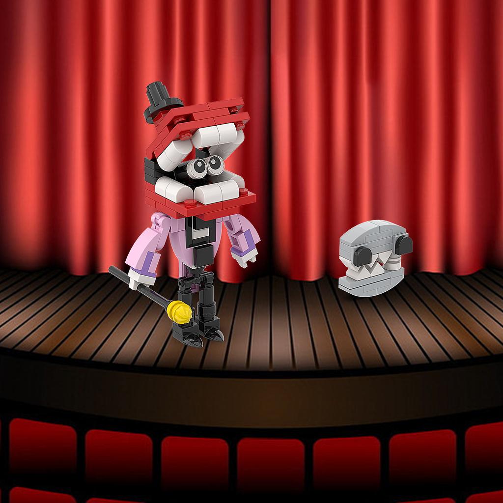 8 Pack Amazing Digital Circus Building Blocks Model Kit,Horror Animated Movie Figure Gifts for Child Adult(450PCS)