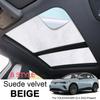 Car Suede Fabric Electrostatic Adsorption Sunroof Sunshade For Volkswagen ID.4 2022-2025 Heat Insulation Skylight Auto Accessory