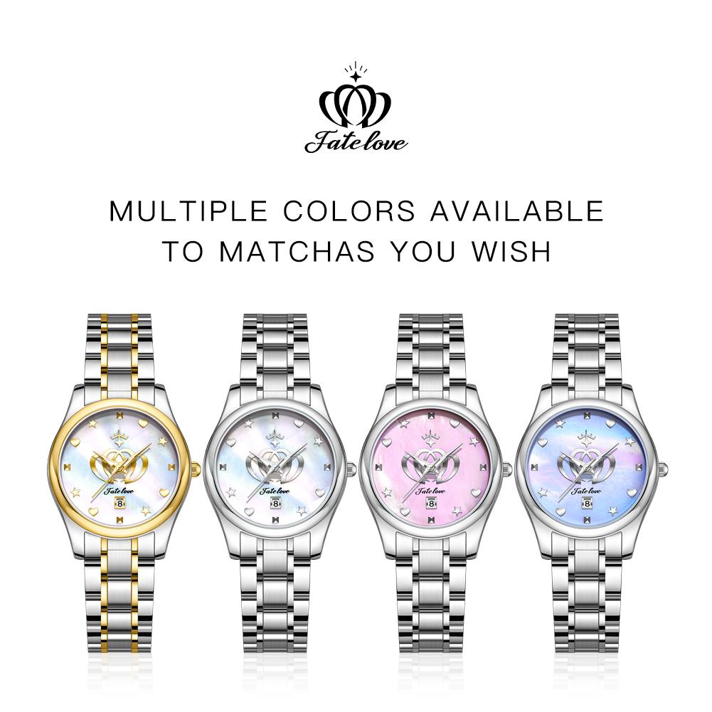 Fatelove 923 Luxury Brand Ladies Wristwatch Luminous Waterproof Steel Strap Original Quartz Women's Watches Hand Clock