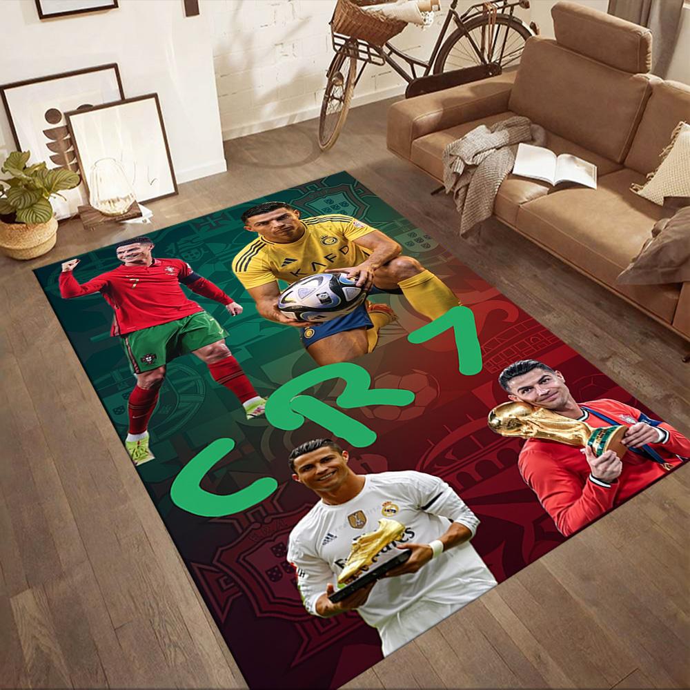 Cristiano Ronaldo 121 Teppich Büroteppich Design für Balkon Arbeitszimmer Eingangsbereich Außen rutschfester Teppich Anime Bürodekoration Geschenk für Festivals