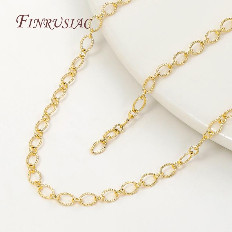 18K Gold Plated Metal Chain For Needlework,Chains For Jewelry DIY Necklaces Bracelets Making Accessories,Chain Fittings