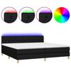 Maison Exclusive - Sommier à lattes de lit et matelas et LED Noir 200x200 cm Tissu