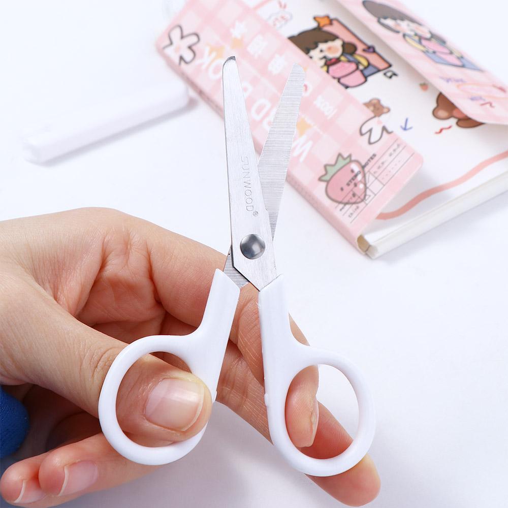 Paper with Cover Handwork Stainless Steel Office Scissor White Color White Tiny Scissors Scissor