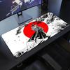Japanese Samurai Mouse Pad Desk Mat XXL Black and White Gaming Keyboard Mat Large Oni Samurai Deskpad Ghost of Tsushima Mice Pad