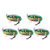 5 PCS Clockwork Pet Toy Iron Sheet Frogs Suitable for Cat Dog Playing Accessories(Clockwork  Spring SemiAutomatic