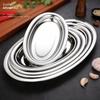 Talíř Servírovací Ocel Nerezový Podnos Talíře Podnos Oválný Talíř na Ryby Večeře Kovový Dezert Jídlo Sushi Svačina Paření Ovoce Podnosy