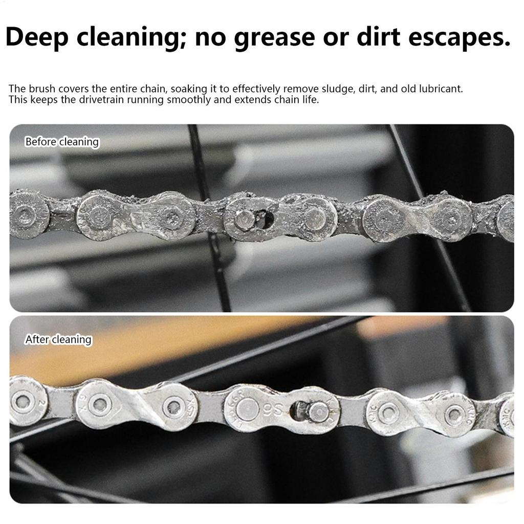 Chain Brush Chain Cleaner Scrubber Multi-Purpose Scrub Brush Tool Accessories For Motorcycle Bicycles Electric Bike Gear