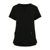 Short Sleeved Solid Color Round Neck Pocket Top Pants Work Clothes Two-Piece Set