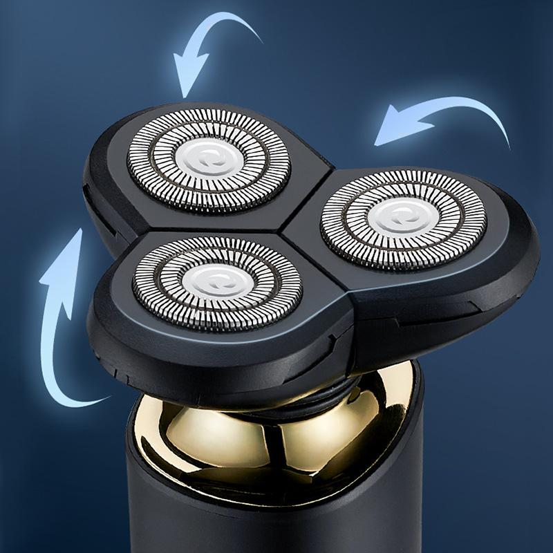 Men's Electric Shaver USB Charging Dual Ring Blade Portable Charging