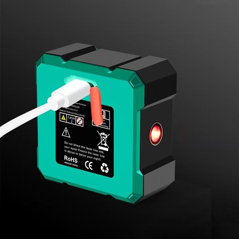 360° Magnetyczny Cyfrowy Miernik Kąta Z Elektronicznym Laserowym Miernikiem Poziomu Liniał Ładowanie Type-C LCD Elektroniczny Kątomierz Narzędzie Pomiarowe