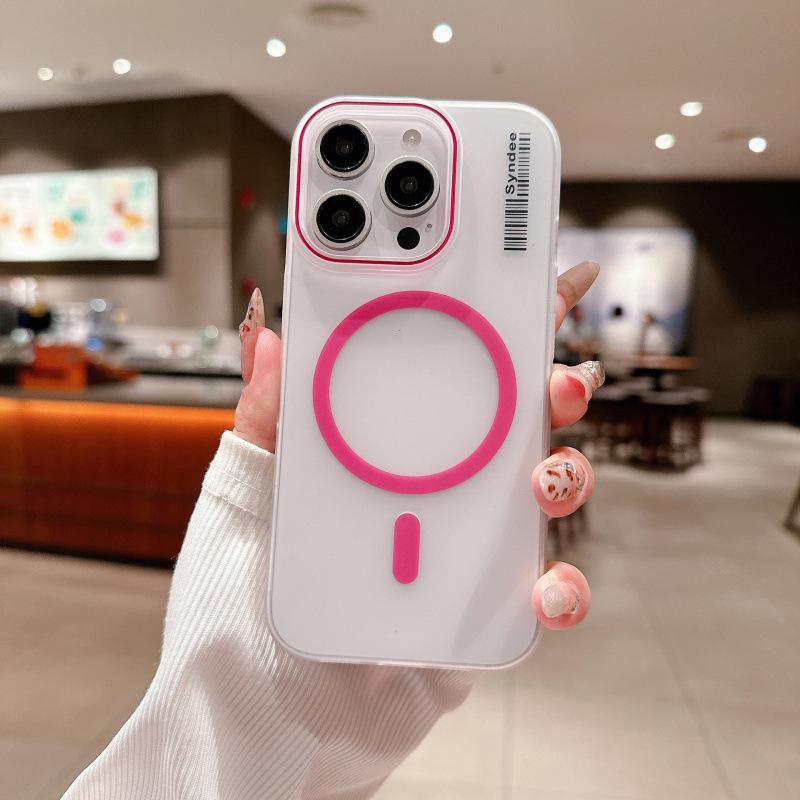 Applicable To Apple 16 Mobile Phone Case Soft Yarn Magnetic Suction IPhone 15 Protective Case 14Promax Matte Slightly Hard