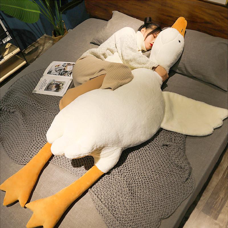 Authentic Plush Big White Goose Pillow - Stuffed Animal Doll, Perfect Birthday Gift for Girls