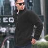 Men's Casual Loose Stand Collar Color Casual Fashion Long-sleeved Zipper Shan Bubble Fleece Jacket