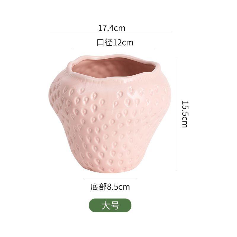 European Style Ceramic Strawberry Vase Colorful Potted Ornaments Living Room Dining Table Hydroponic Flower Ware Strawberry Vase