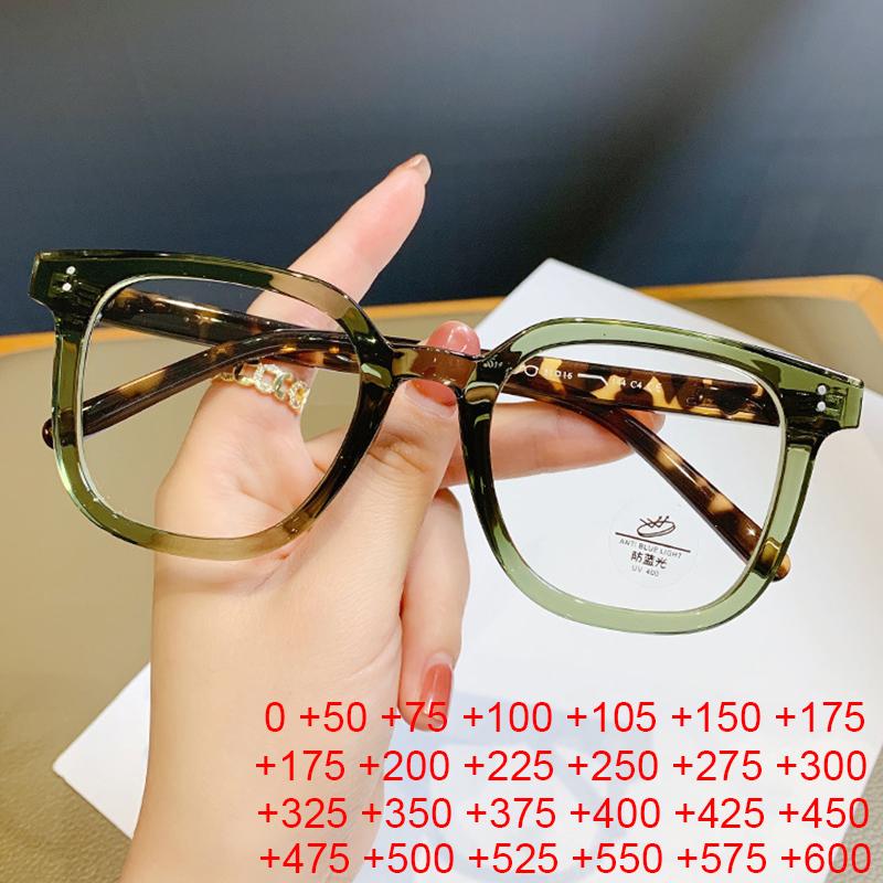 Vintage Square Shaped Anti Blue Light Readers For Women For Men Designer Style Gn Leopard Female Eye Glasses TR90 Material Presbyopic Eye Wear