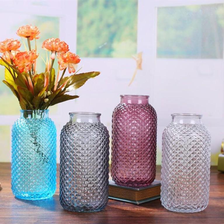 Modern European Speckled Glass Vase for Minimalist Home Décor, Fresh Flowers & Dried Arrangements