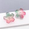 50 Multicolor Transparent Gradient Cherry Blossom Petal Charms for DIY Jewelry