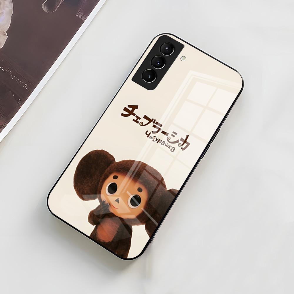 C-Cartoon C-Cheburashka Phone Case For Samsung A56 A36 A26 A16 A15 A25 A35 A55 A14 A34 A24 A54 Glass Case
