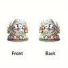 Bunnies Figurines Easters Decoration Table Centerpieces Acrylic Easters Eggs Rabbit Statue Rabbit Sculpture Home Decors