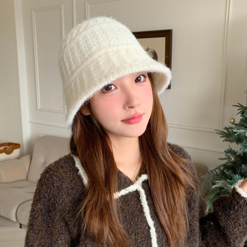 Fleece Ear Protectors, Warm Bucket Hat, Autumn and Winter Hat, Women's Fashion Basin Hat