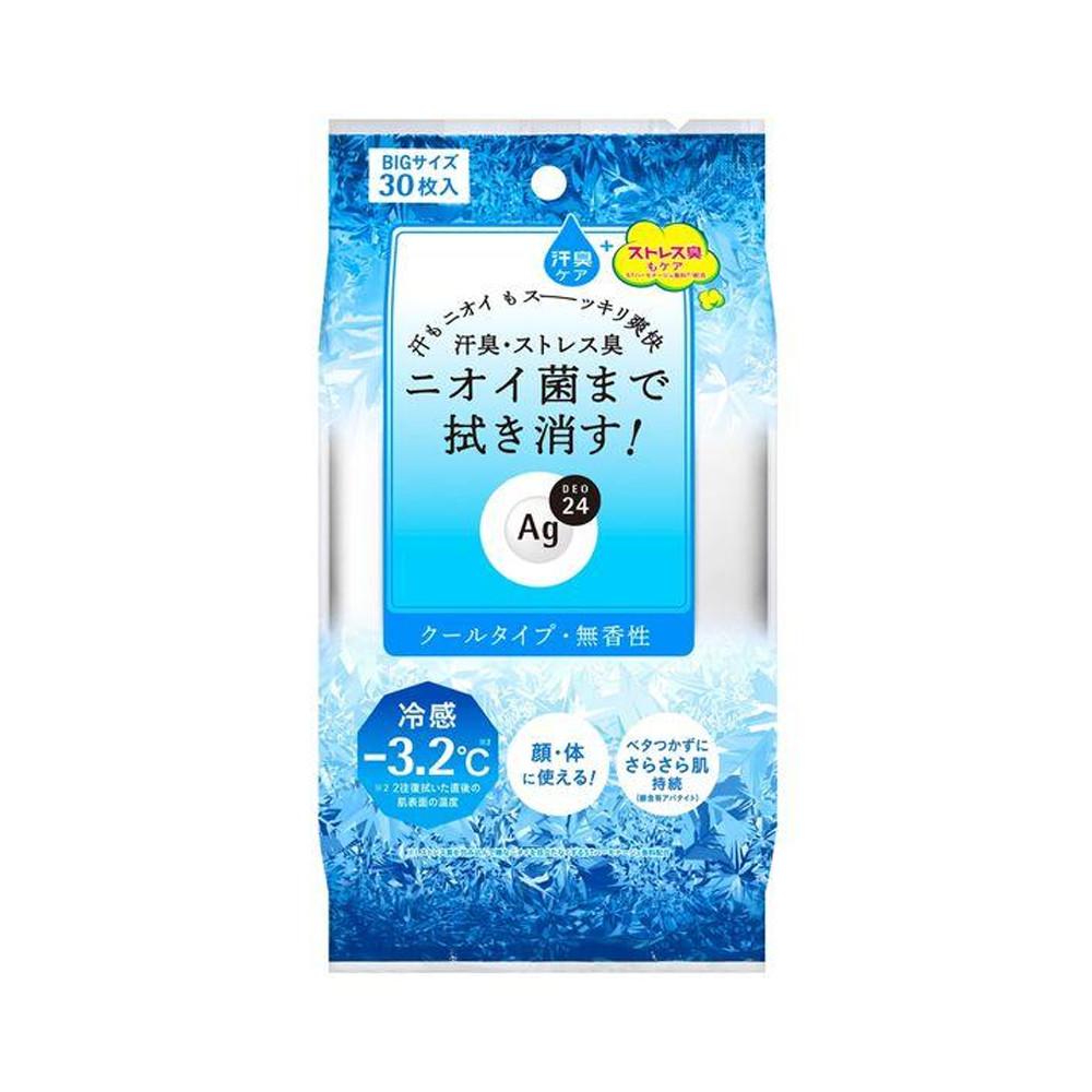 Ag DEO24 Clear Shower Sheet Cool Type, Scent Free, 30 Sheets