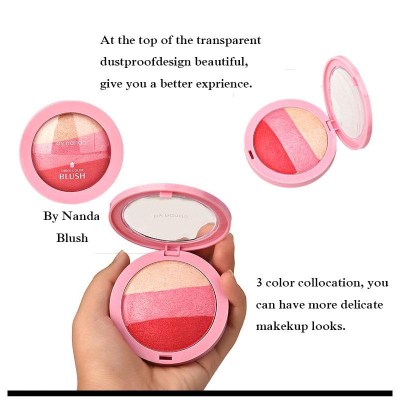 Blush Makeup Natural Baked Blusher Powder Palette Charming Cheek Makeup Face Blusher Cosmetic