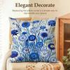 Flower Cornflower Cushion Cover Natural Linen Organic Fabric DoubleSided Printing Sofa Home Decor Gift Pillow Case