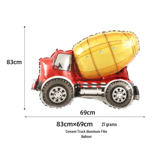 Одноразовый набор посуды на первый день рождения на тему строительной техники