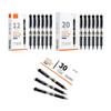 Retractable Gel Pen Ergonomic Silicone Grip Gel Inks Pen 0.5MM Tip Black Inks Quick Drying for Student Office Workers